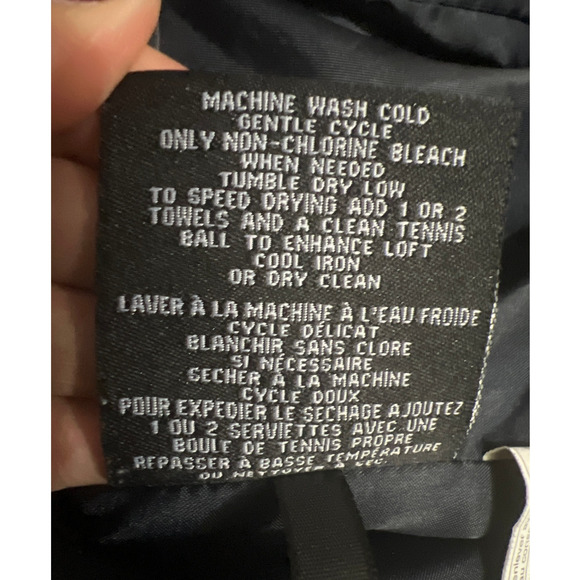 Cole Haan Signature Down Puffer Coat Navy Blue Womens Size Small Petite - Picture 14 of 15